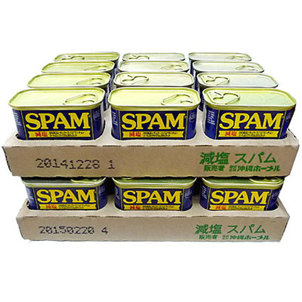 24缶SET　ポーク缶詰め　】SPAM　減塩　スパム　沖縄-